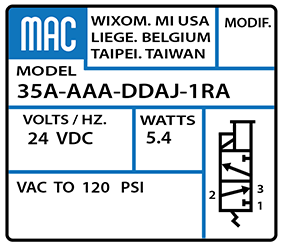 MAC VALVES INC 6511A-211-PM-111D USED 6511A211PM111D 